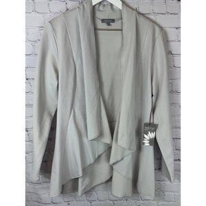 NWT HABITAT Women’s Putty Open Front Cardigan Cotton Spandex Size Medium